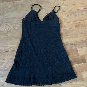 Elegant Black Lace Slip Dress